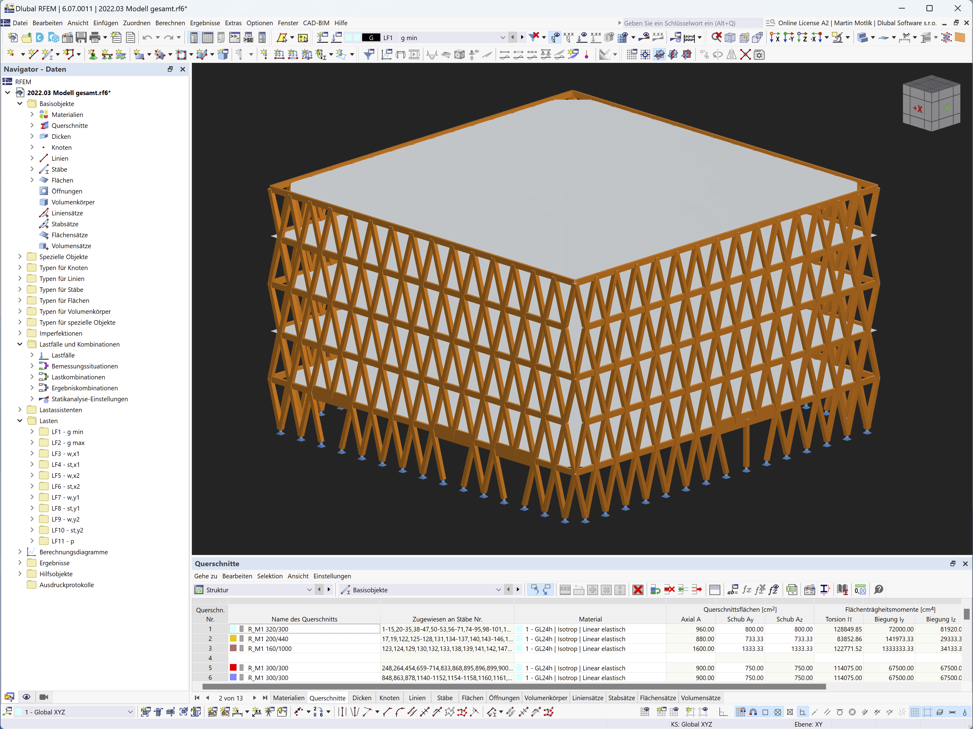 RFEM-Modell des Bürogebäudes Innovationsfabrik 2.0 in Heilbronn